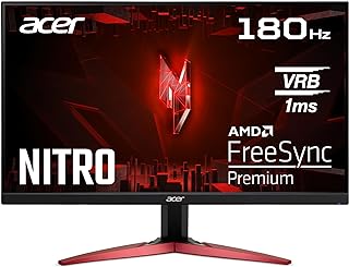 Acer Nitro KG241YS3 Gaming Monitor: 23,8 Zoll, Full HD, 180Hz, 1ms, AMD FreeSync