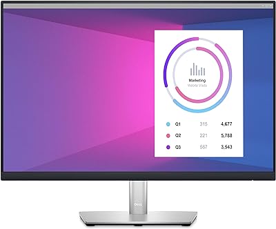 Dell P2423 24″ WUXGA Monitor: 60Hz, IPS, 5ms, 99% sRGB, DP, HDMI, DVI, VGA, 5x USB – Schwarz