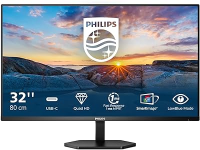 Philips 32E1N3600LA: 32-Zoll QHD USB-C Monitor FreeSync Schwarz