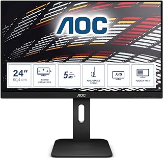 AOC 24P1 24-Zoll FHD Monitor mit Höhenverstellung – Schwarz