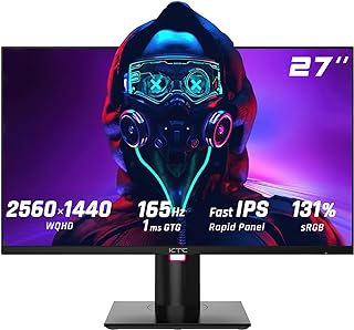 KTC Gaming Monitor 27 Zoll: 1440p, 165Hz, 2K QHD, IPS & 1ms GTG