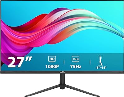 Wstirhy 27 Zoll IPS LED PC Monitor: 1920 x 1080 Auflösung, HDMI & VGA