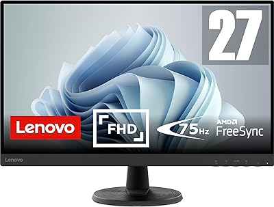 Lenovo D27-45 Monitor: 27 Zoll, FHD, 75Hz, 4ms, HDMI & VGA