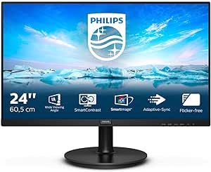 Philips 242V8LA – Der vielseitige 24-Zoll FHD Monitor für Augenkomfort und lebendige Darstellung