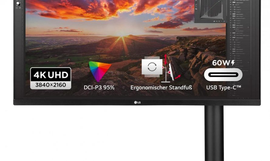 LG Electronics 32UN880P-B Ultrafine Ergo UHD 4K Monitor – Innovatives Arbeits- und Spielerlebnis